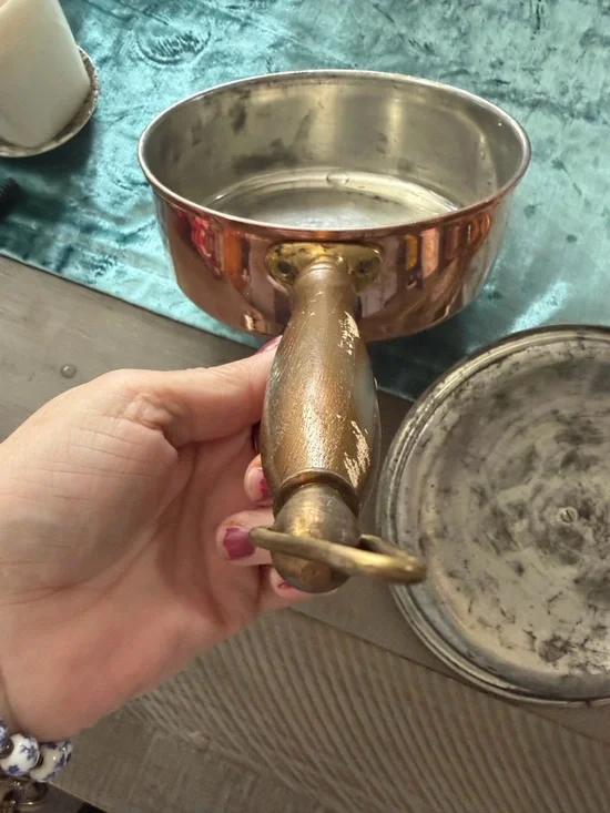 Classic Copper Saucepan with Lid - Copper Finish vintage - Picture 5 of 8